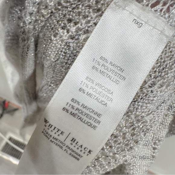 White house black market embellished knit poncho sweater ❤️ - Picture 6 of 7